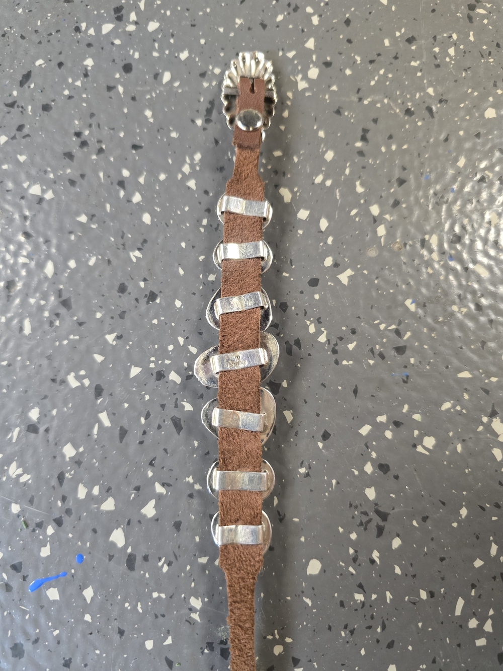 Turquoise and Spiny Stone Leather Bracelet - Picture 2 of 3